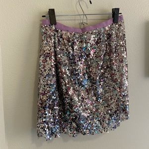J. crew purple sequin skirt